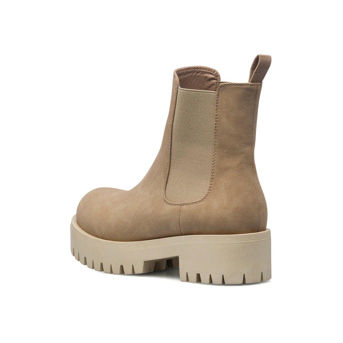 Stivaletti taupe effetto scamosciato con suola combat Swish Jeans - Image 3