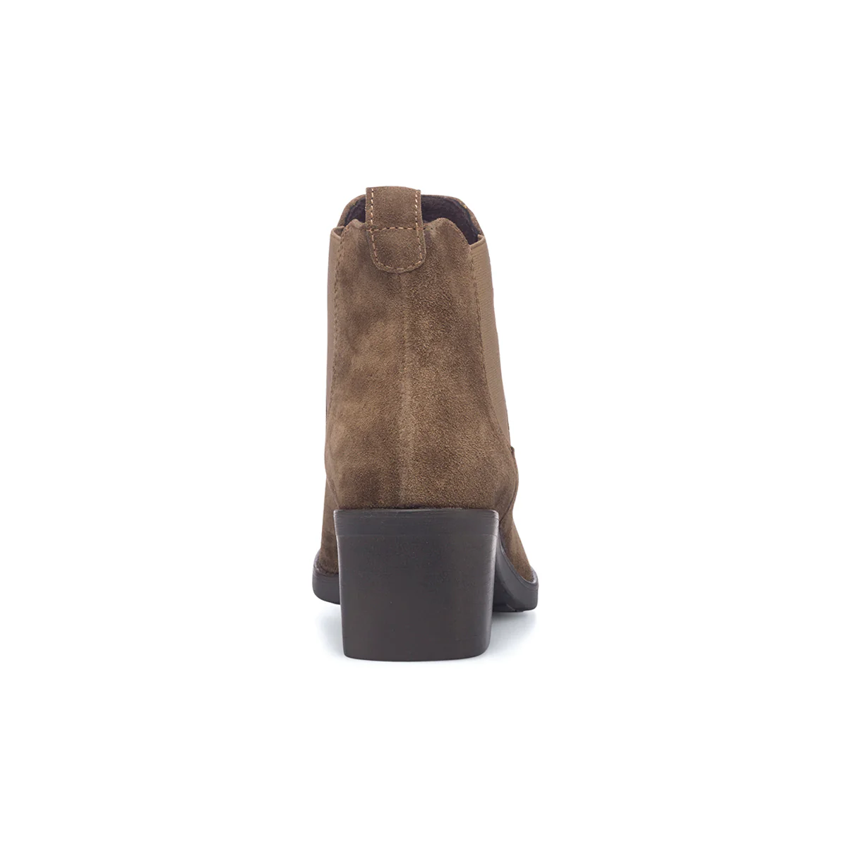 Stivaletti taupe in pelle scamosciata con tacco 5 cm Primopiano - Image 4