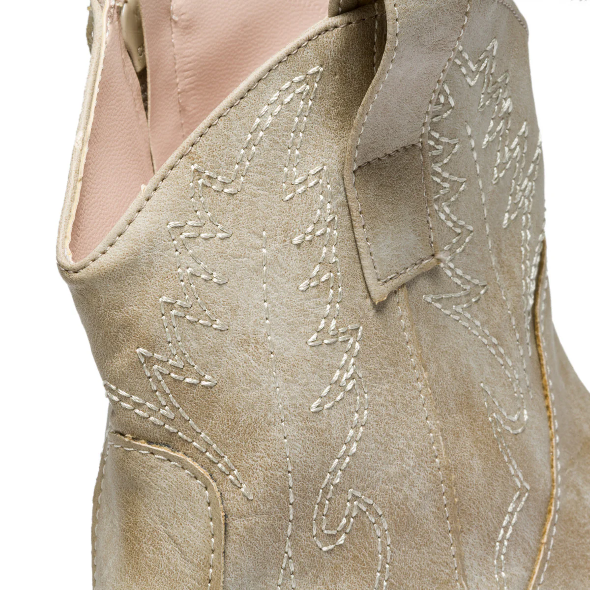 Stivaletti texani beige in similpelle scamosciata Lora Ferres - Image 7