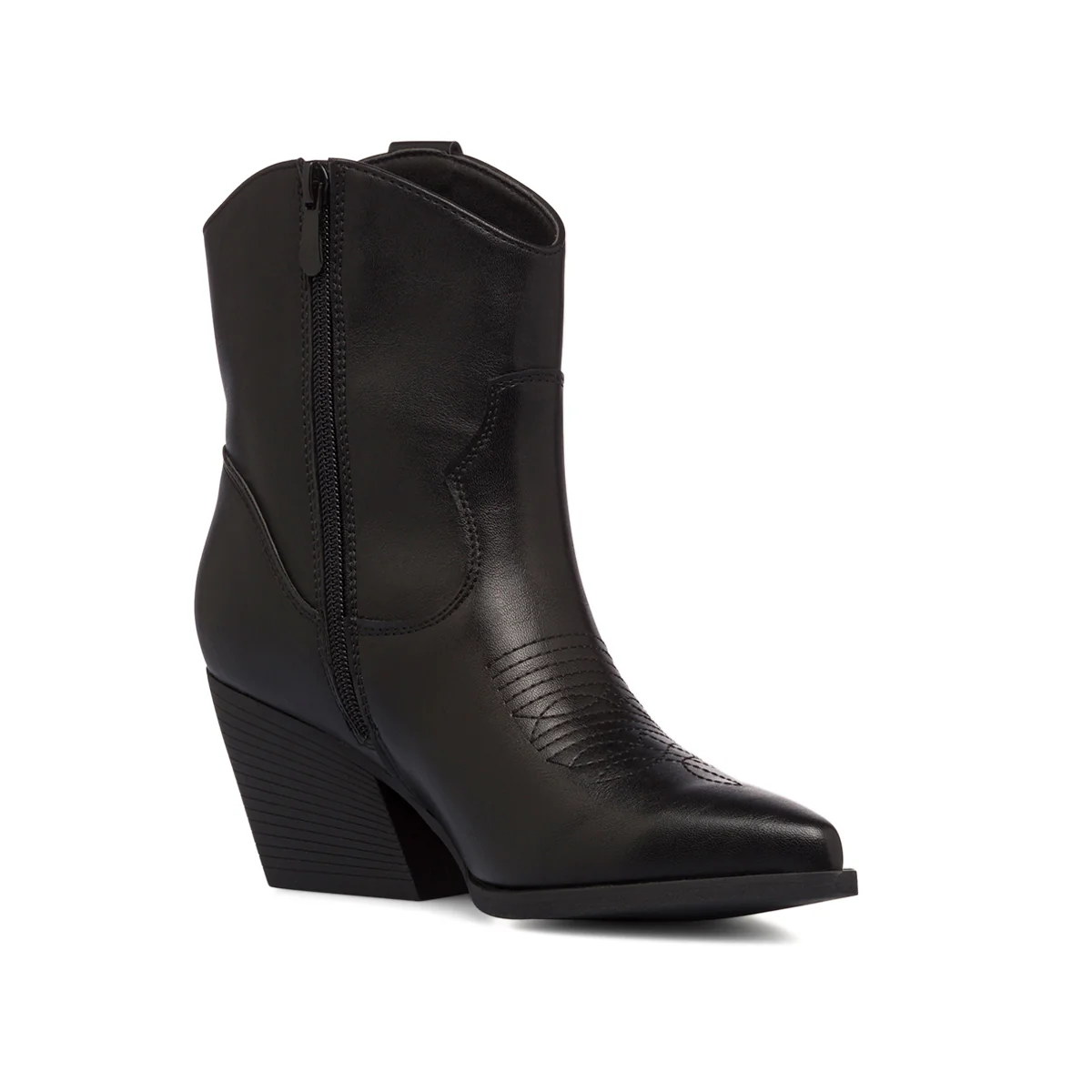 Stivaletti texani camperos neri da donna con tacco a blocco 6 cm Lora Ferres - Image 4