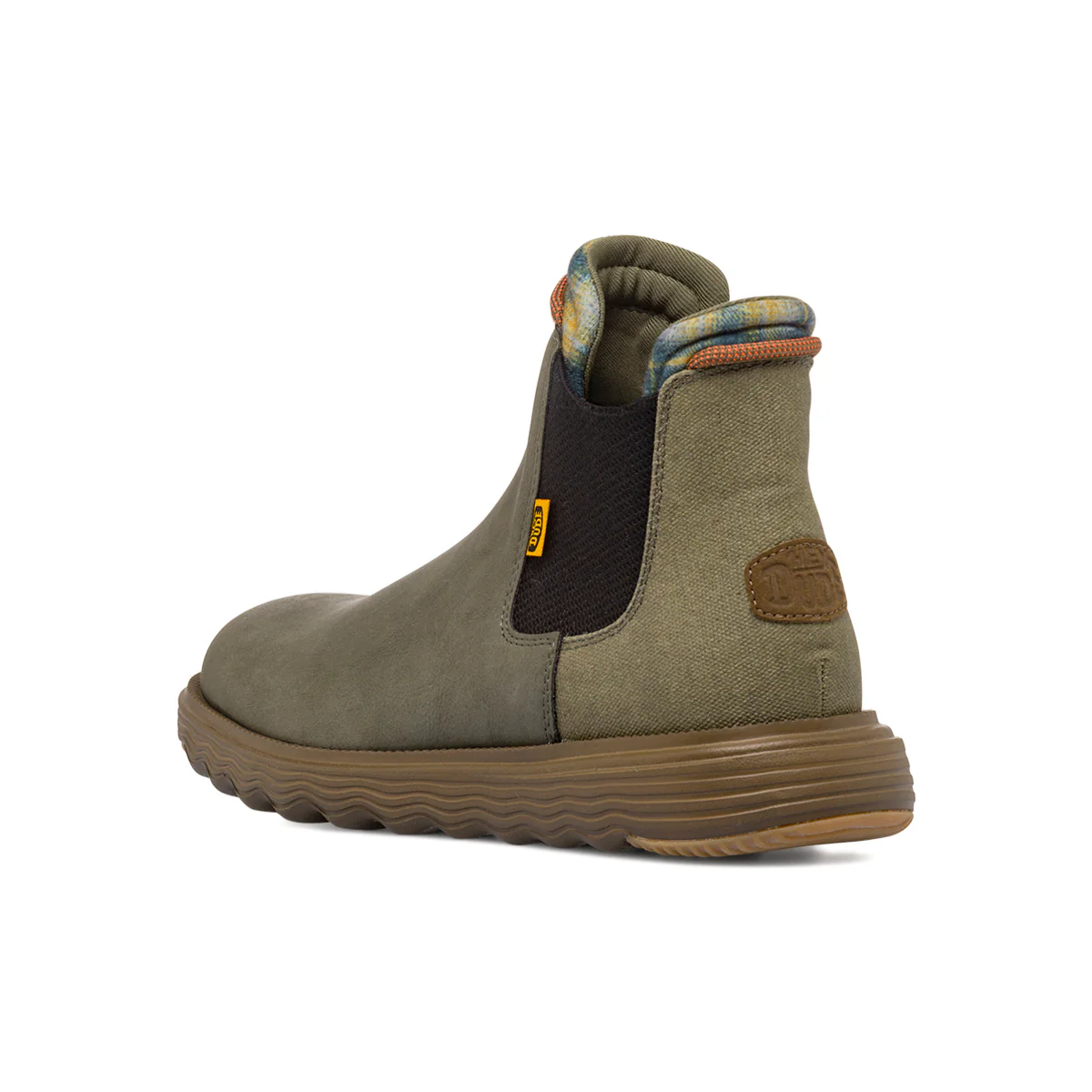 Stivaletti verdi militare da uomo Heydude stile Chelsea slip-on - Image 3