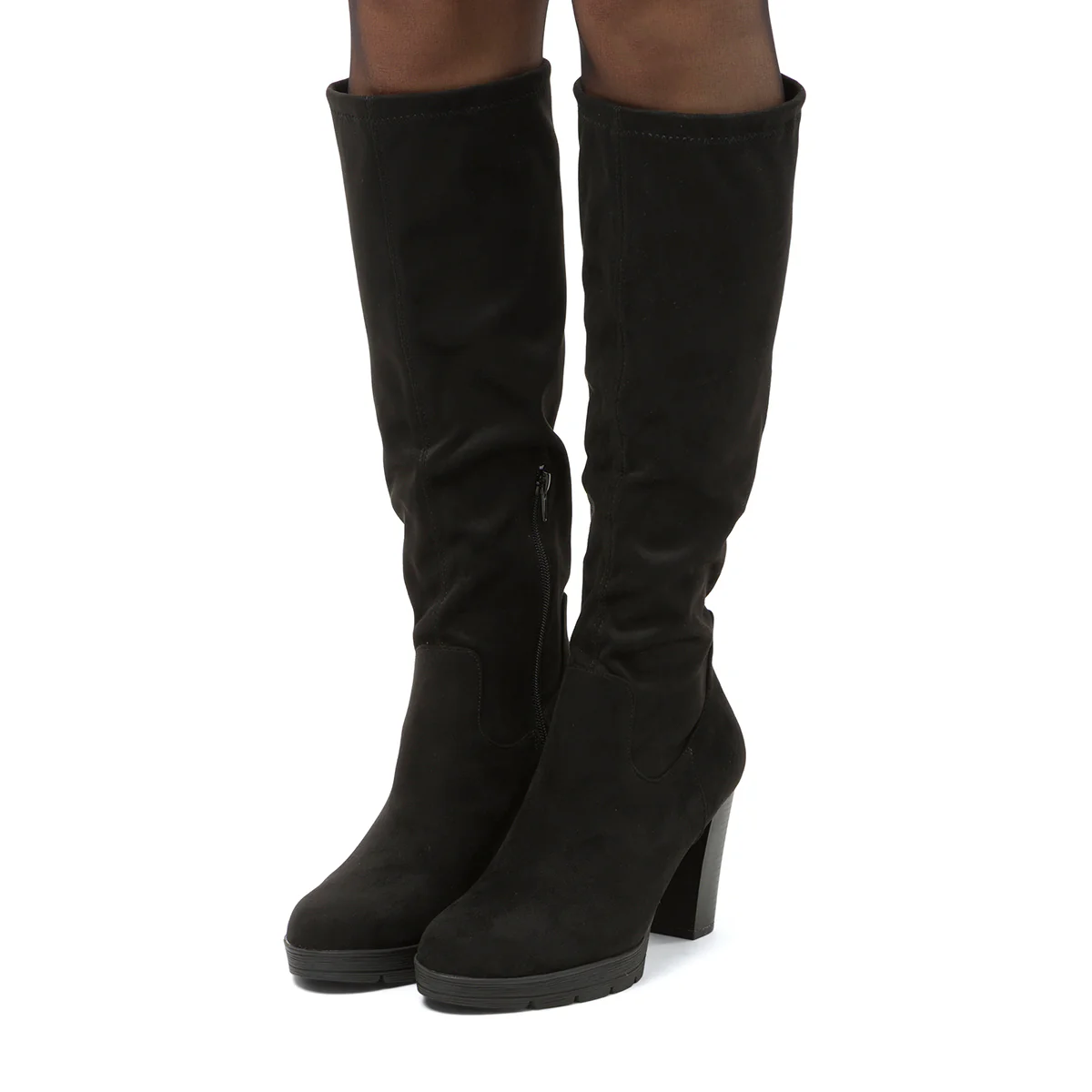 Stivali alti comfort neri da Donna con tacco 9 cm P Soft - Image 2