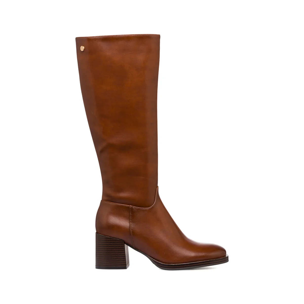 Stivali alti da donna marroni con tacco 6,5 cm Lora Ferres