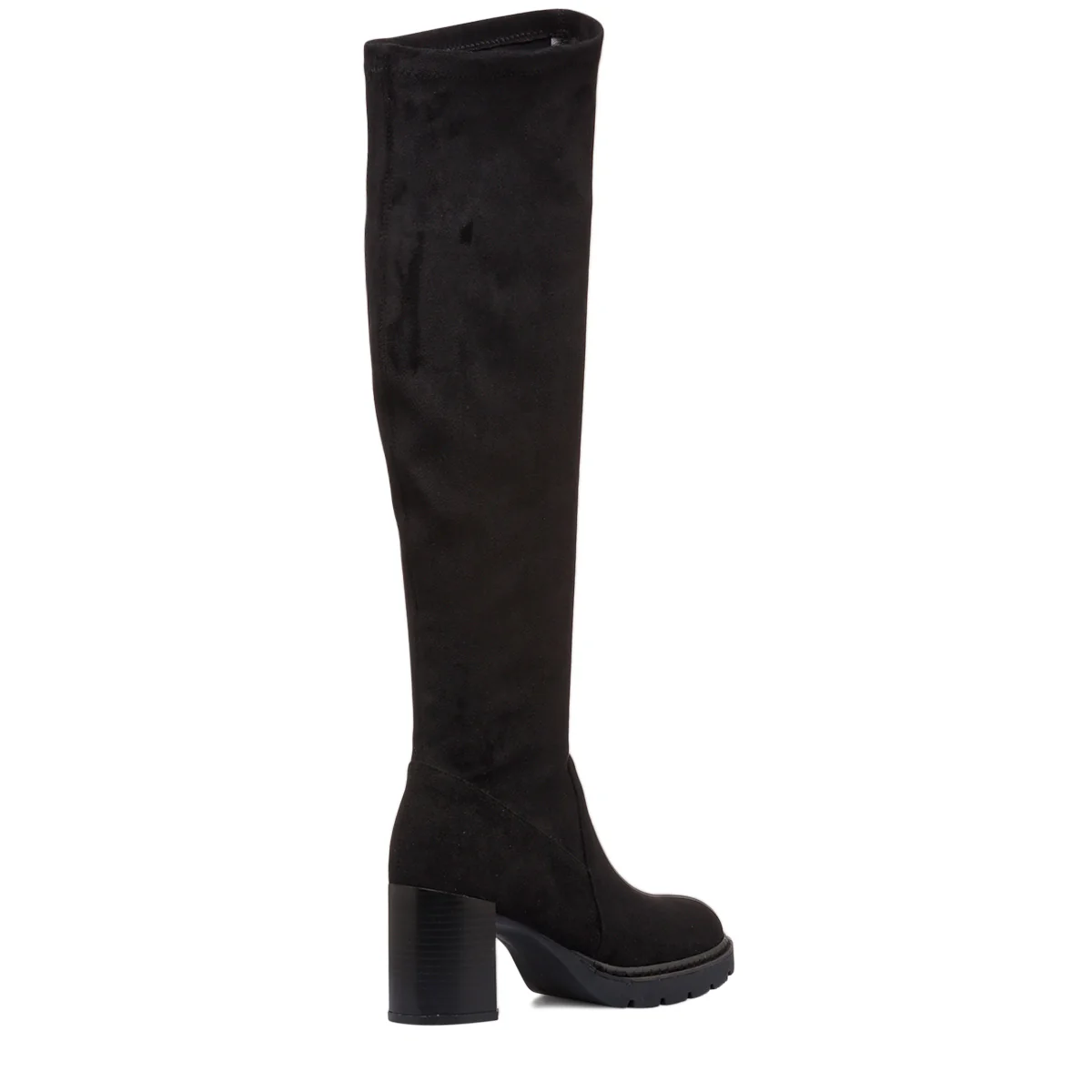 Stivali alti da donna neri effetto scamosciato con tacco 8 cm Lora Ferres - Image 6