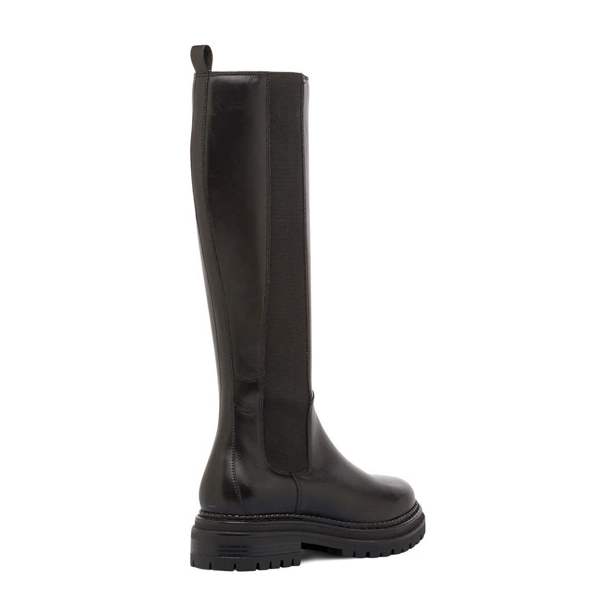 Stivali alti da donna neri in Pelle con suola chunky Primopiano - Image 3