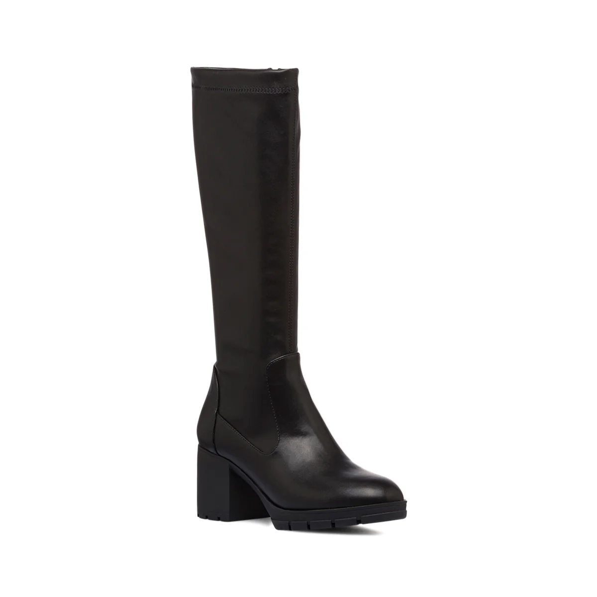 Stivali alti neri comfort da Donna con tacco a blocco 7 cm P Soft - Image 6