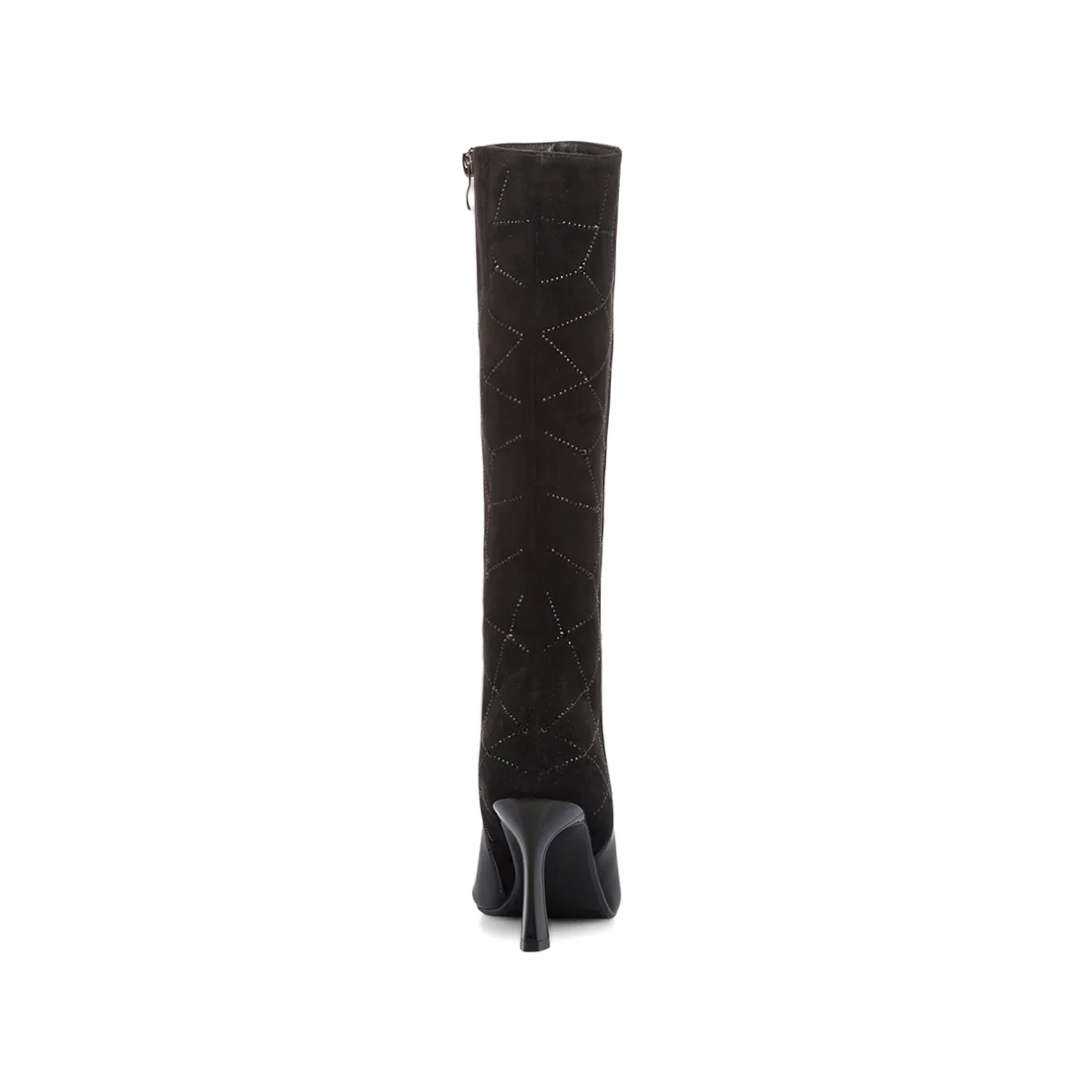 Stivali alti neri da Donna con strass e tacco 8 cm Lora Ferres - Image 4