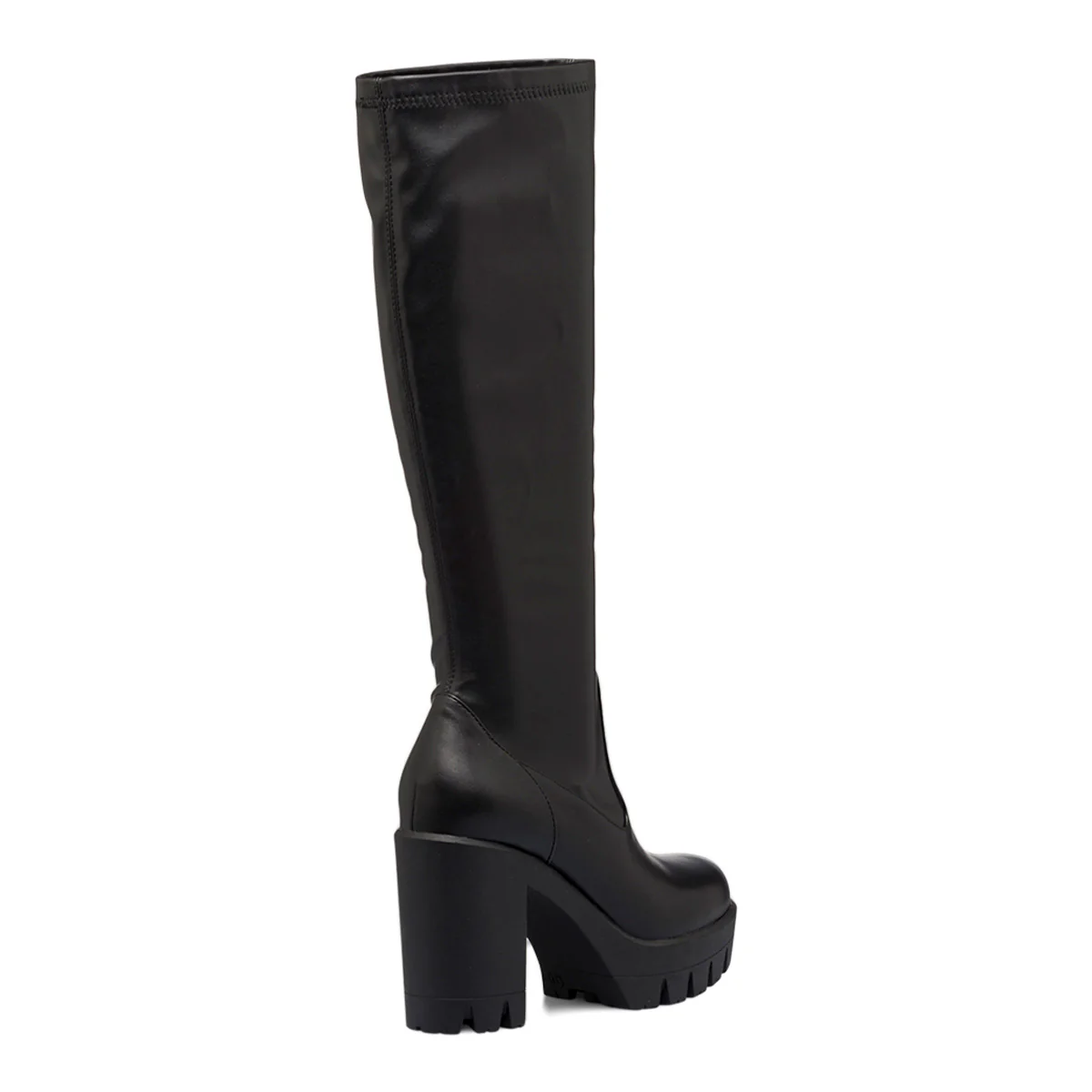 Stivali alti neri da donna con suola chunky e tacco a blocco 10 cm Lora Ferres - Image 3