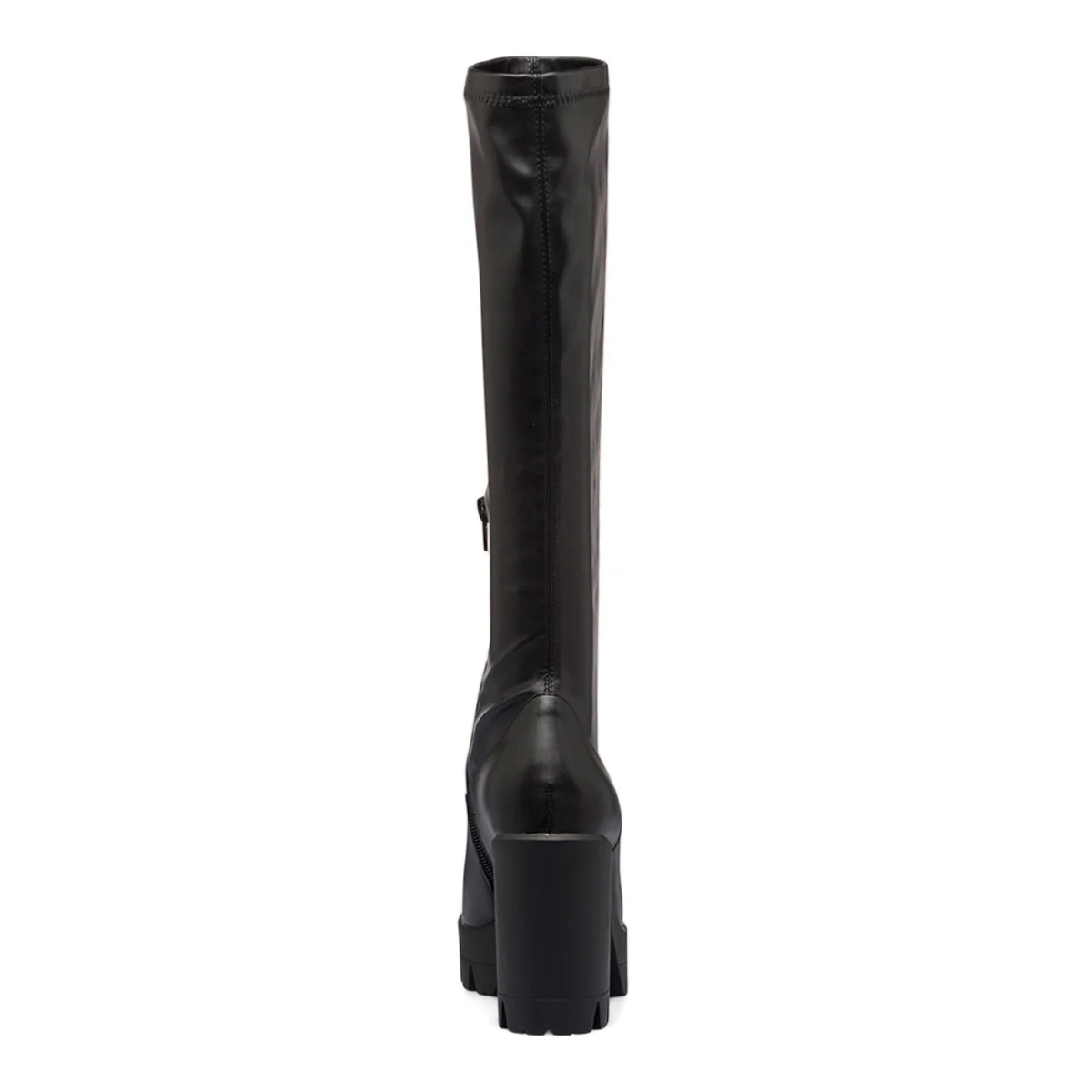Stivali alti neri da donna con suola chunky e tacco a blocco 10 cm Lora Ferres - Image 4
