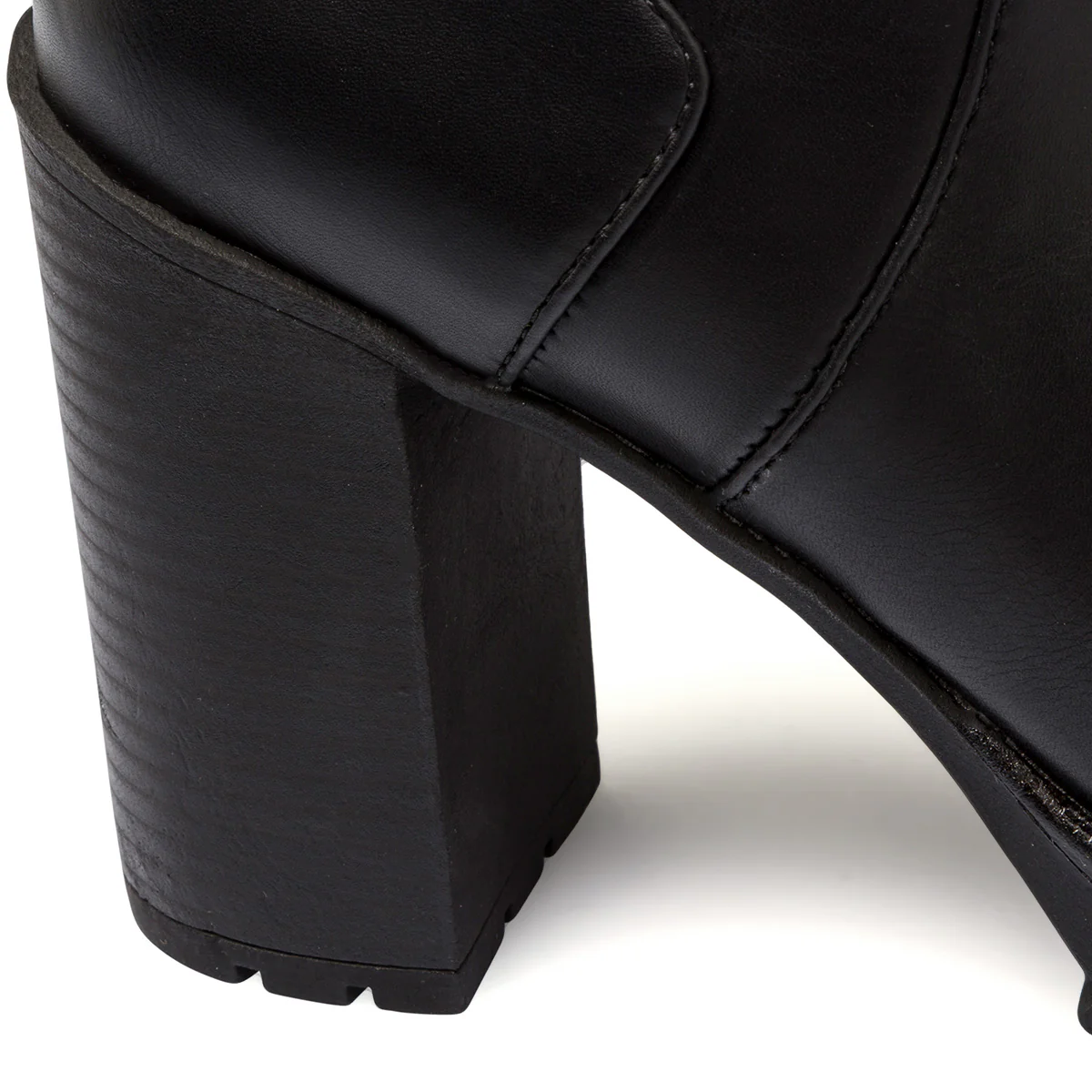 Stivali alti neri da donna con tacco 10 cm e suola carrarmato Swish Jeans - Image 10