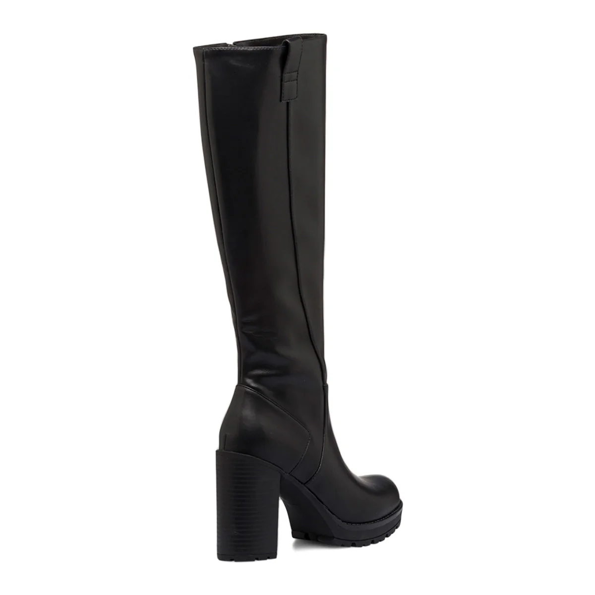 Stivali alti neri da donna con tacco 10 cm e suola carrarmato Swish Jeans - Image 7