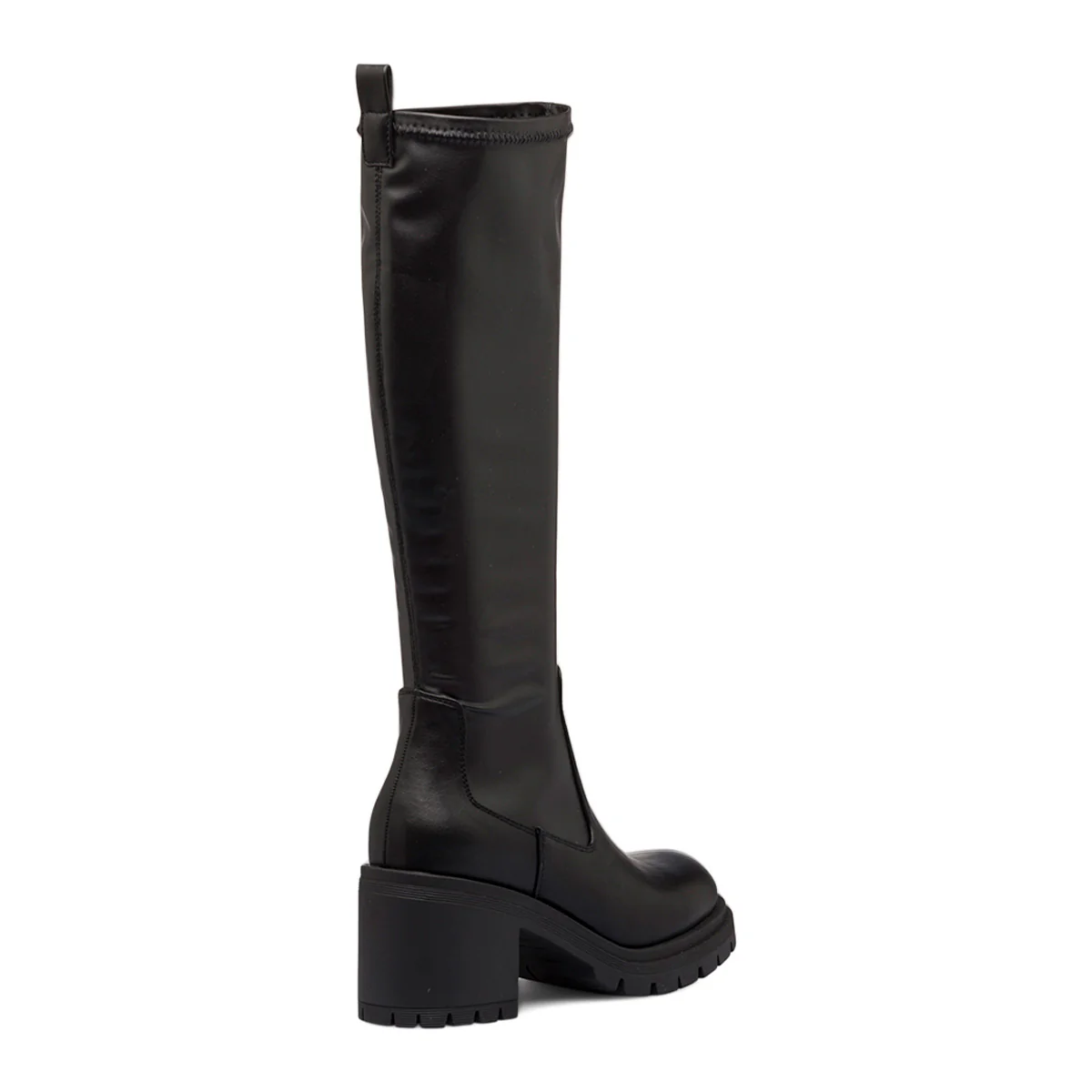 Stivali alti neri da donna con tacco 8 cm e suola carrarmato Swish Jeans - Image 7