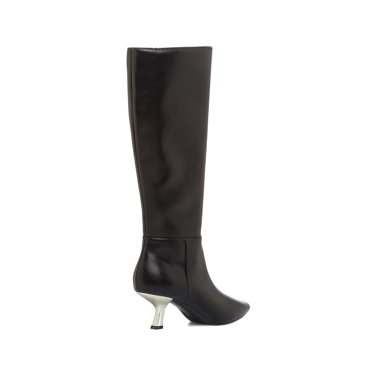 Stivali alti neri da Donna con tacco bianco 7 cm Lora Ferres - Image 6