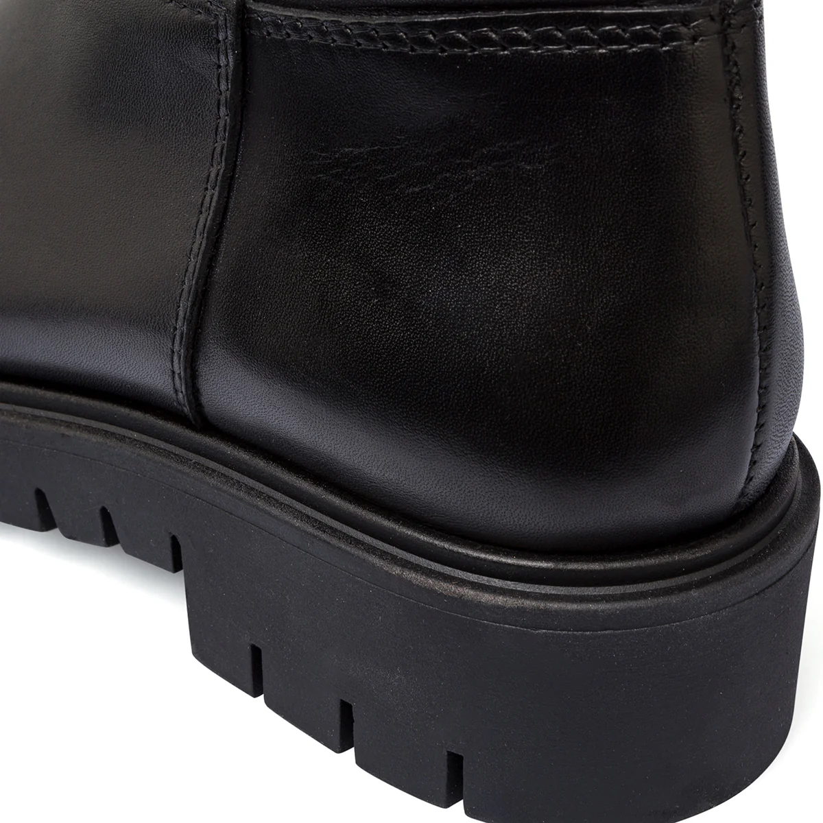 Stivali alti neri da donna in pelle P Essentials - Image 5