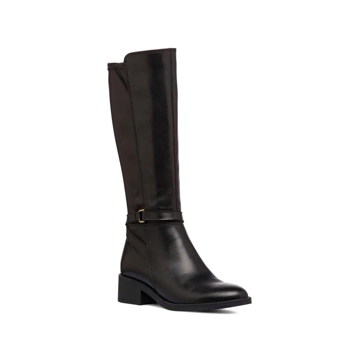 Stivali alti neri da donna in pelle P Essentials - Image 5