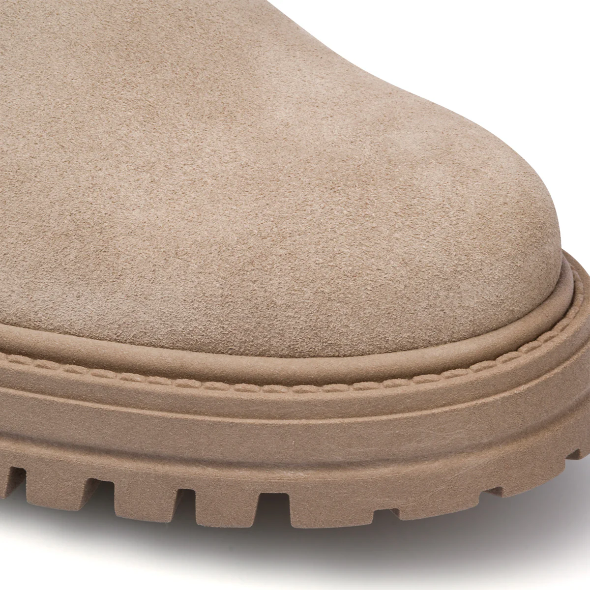 Stivali beige da donna in pelle scamosciata Primopiano - Image 6