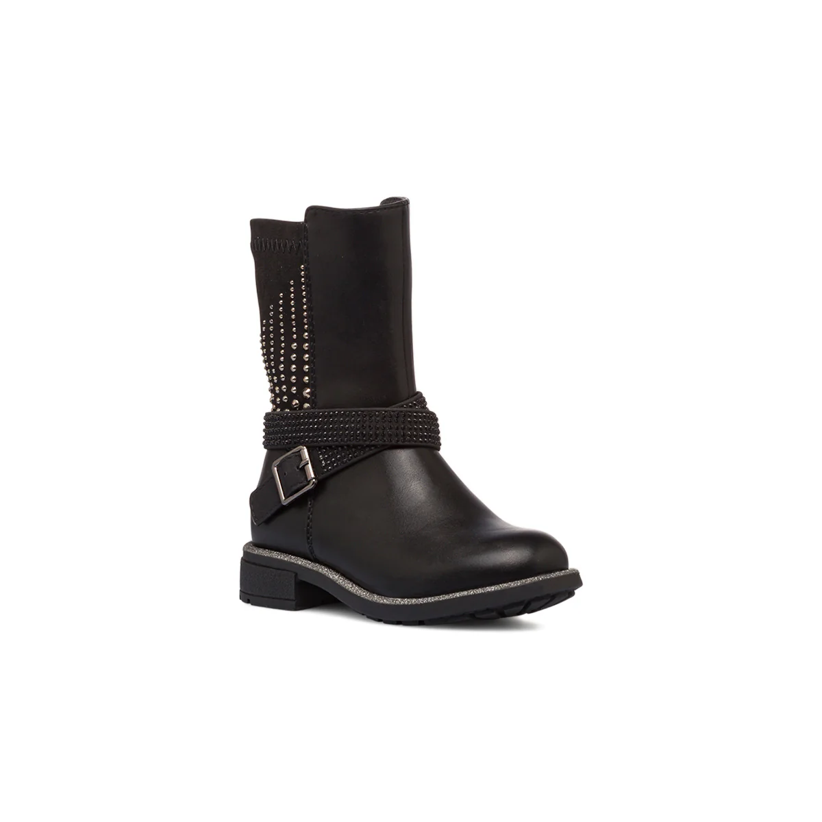 Stivali biker neri da bambina con borchie Le Scarpe di Alice - Image 2