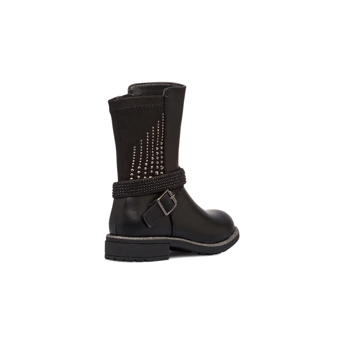 Stivali biker neri da bambina con borchie Le Scarpe di Alice - Image 3
