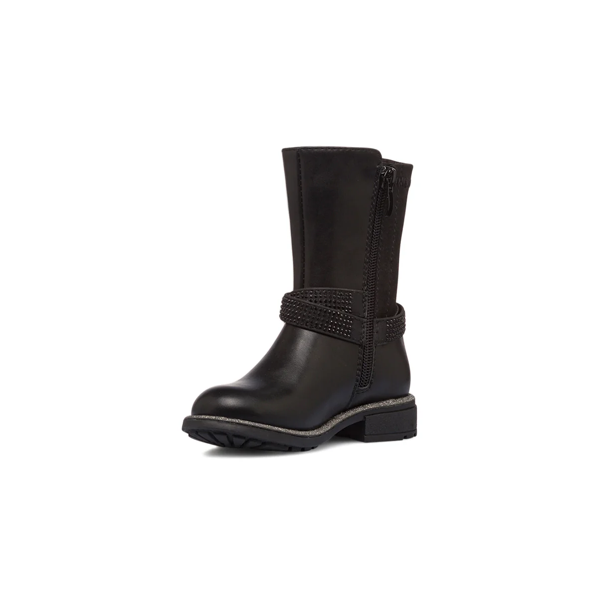 Stivali biker neri da bambina con borchie Le Scarpe di Alice - Image 4