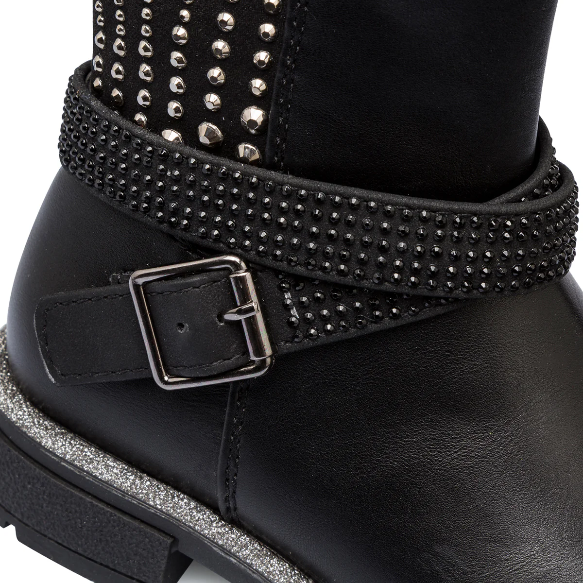 Stivali biker neri da bambina con borchie Le Scarpe di Alice - Image 6