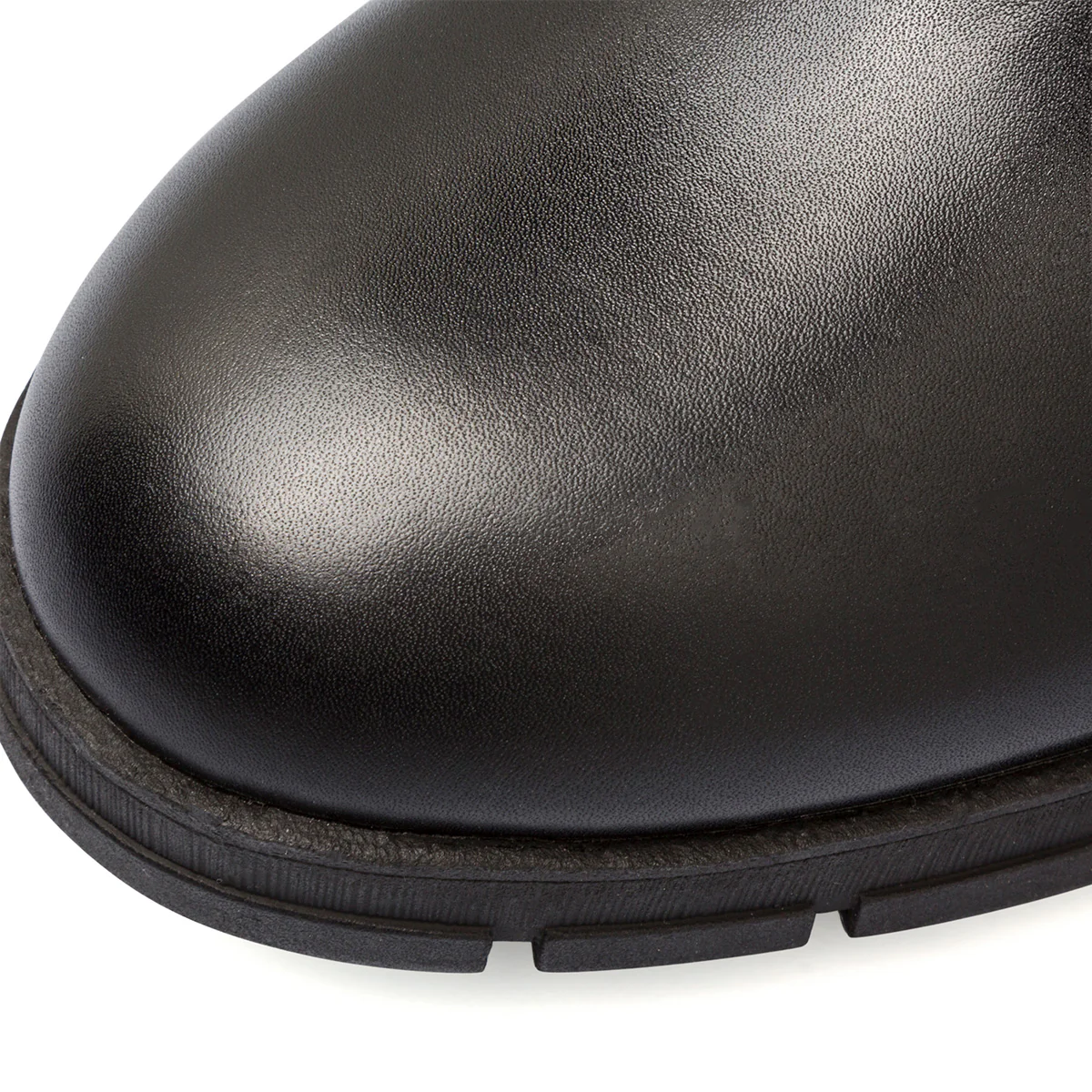 Stivali alti comfort neri da donna con tacco 7 cm ed elastico laterale P Soft - Image 6