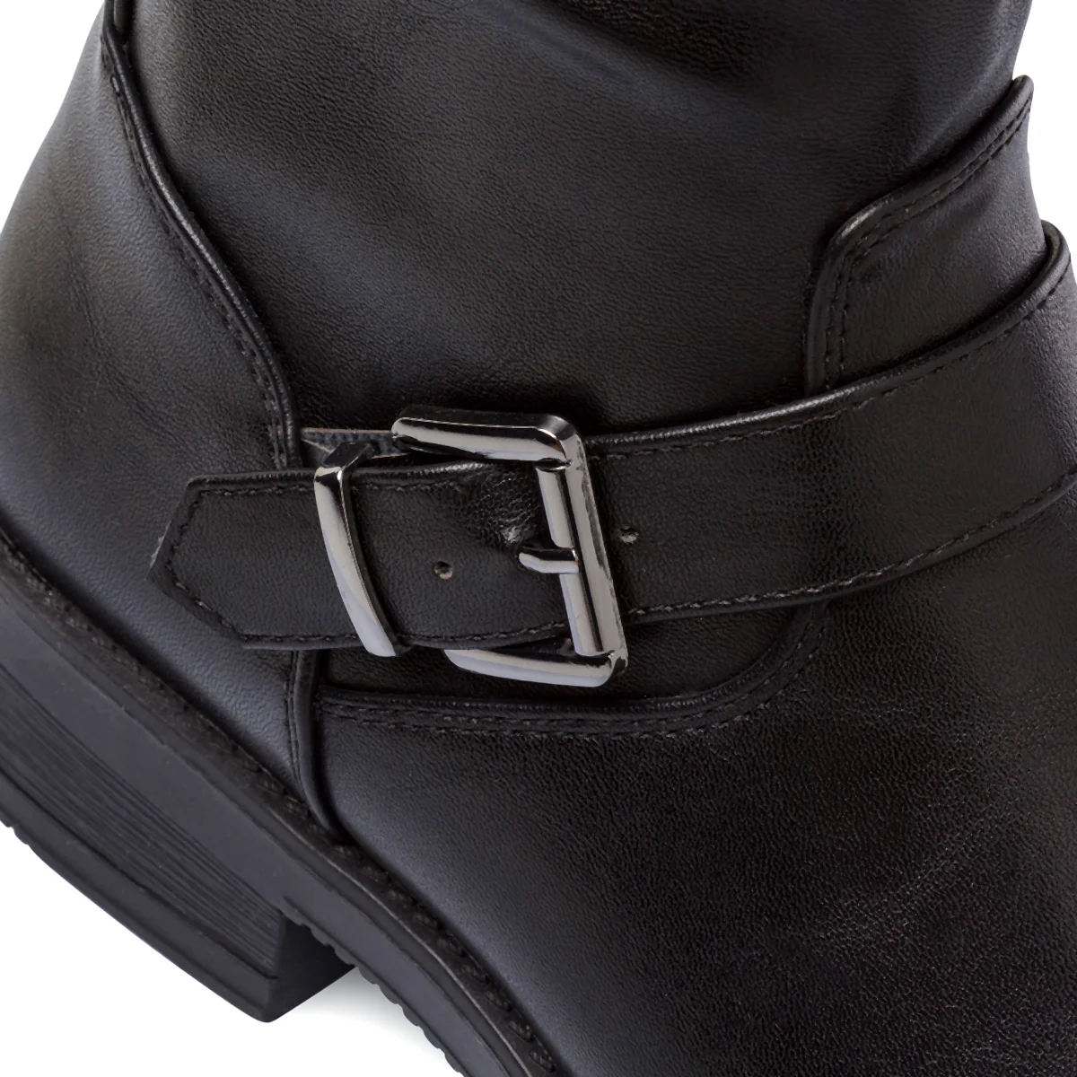 Stivali da donna neri stile biker con fibbie e zip Lora Ferres - Image 5