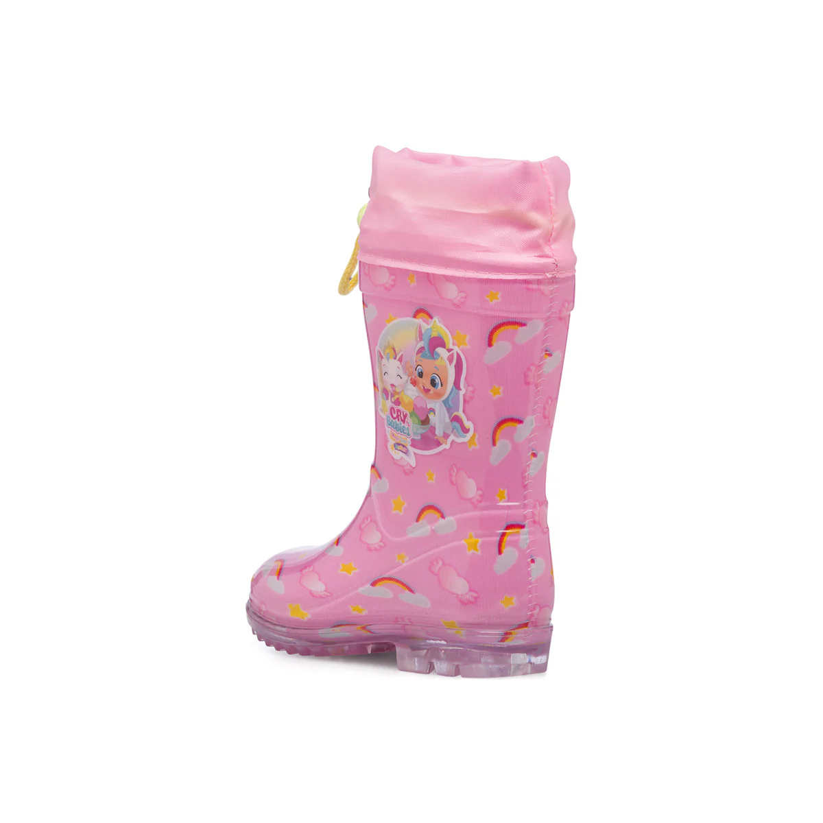 Stivali di gomma rosa da bambina con logo Cry Babies - Image 3