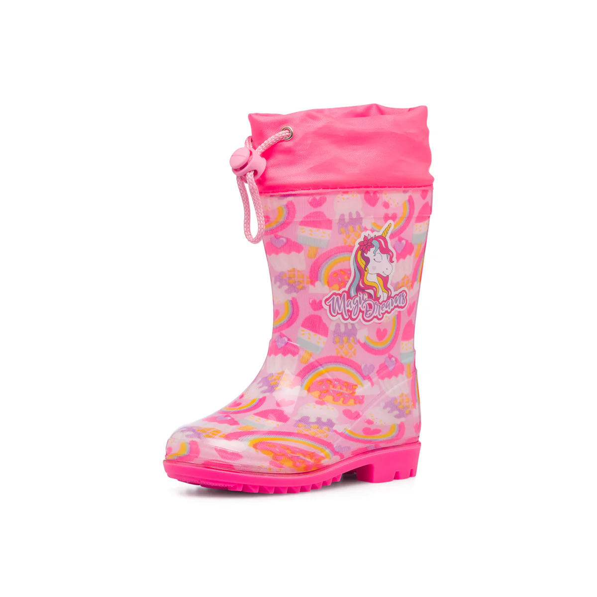 Stivali di gomma rosa da bambina con stampa unicorno - Image 2