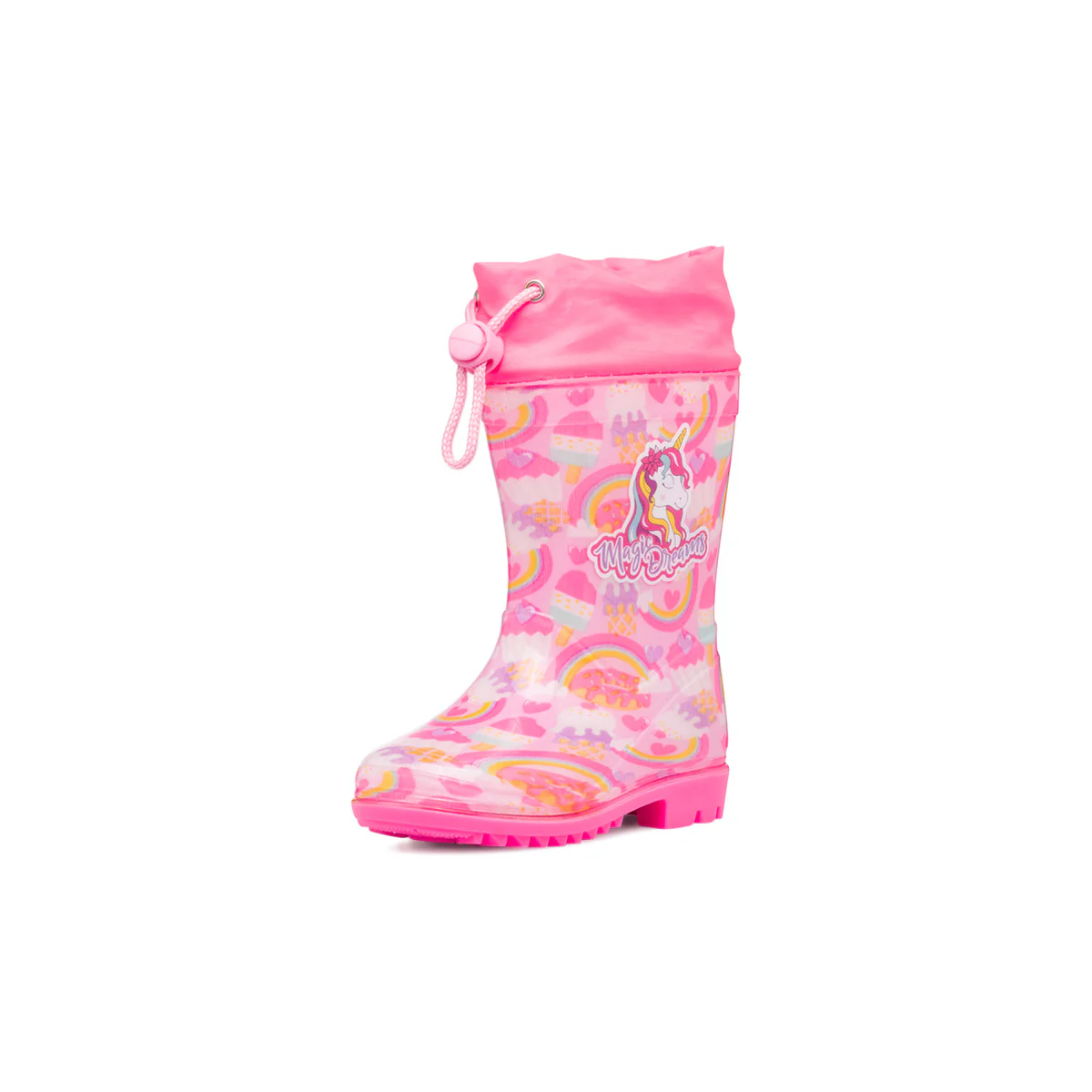 Stivali di gomma rosa da bambina con stampa Unicorno - Image 2