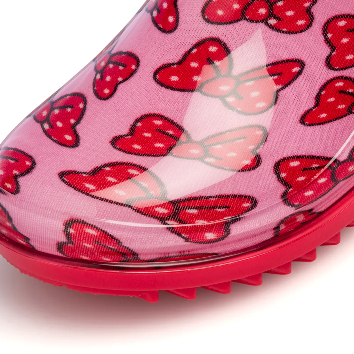 Stivali di gomma rosa e rossi da bambina con logo Minnie - Image 5