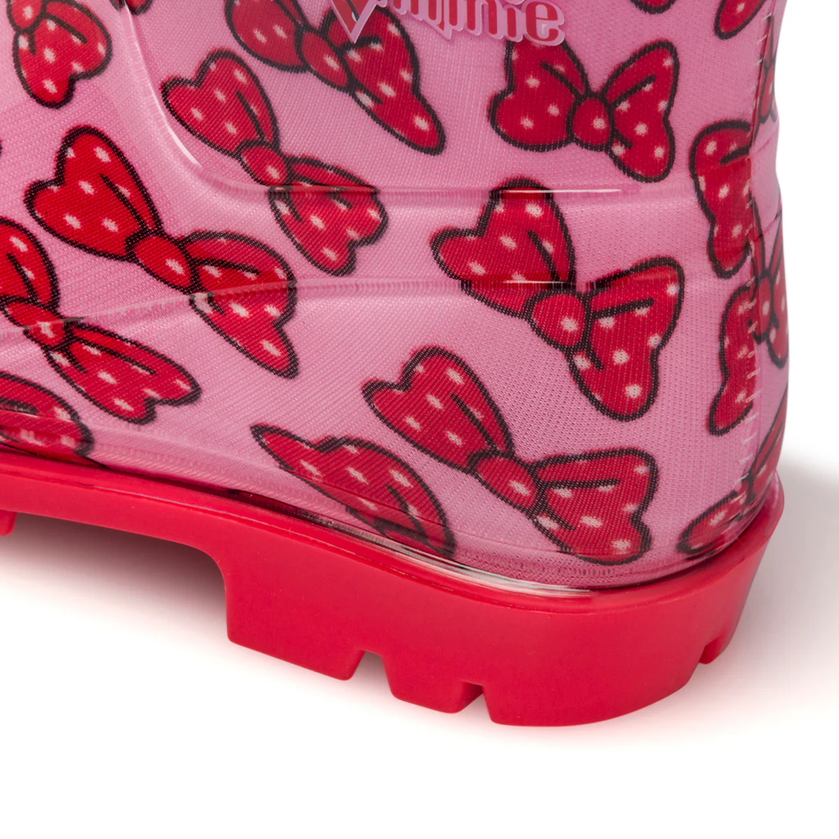 Stivali di gomma rosa e rossi da bambina con logo Minnie - Image 7
