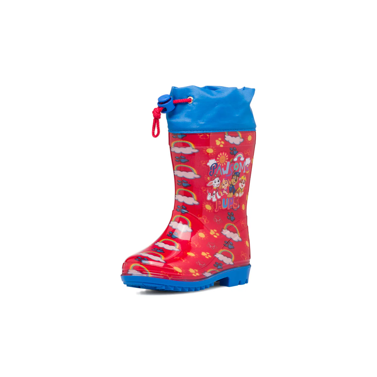 Stivali di gomma rossi e blu da bambino con logo Paw Patrol - Image 2