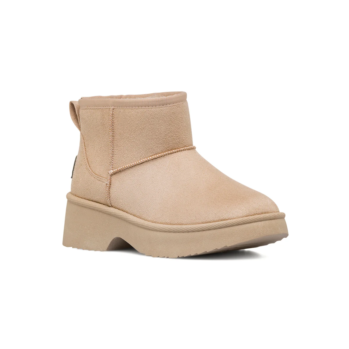 Stivali Imbottiti Mini da donna beige effetto scamosciato Americanino - Image 2