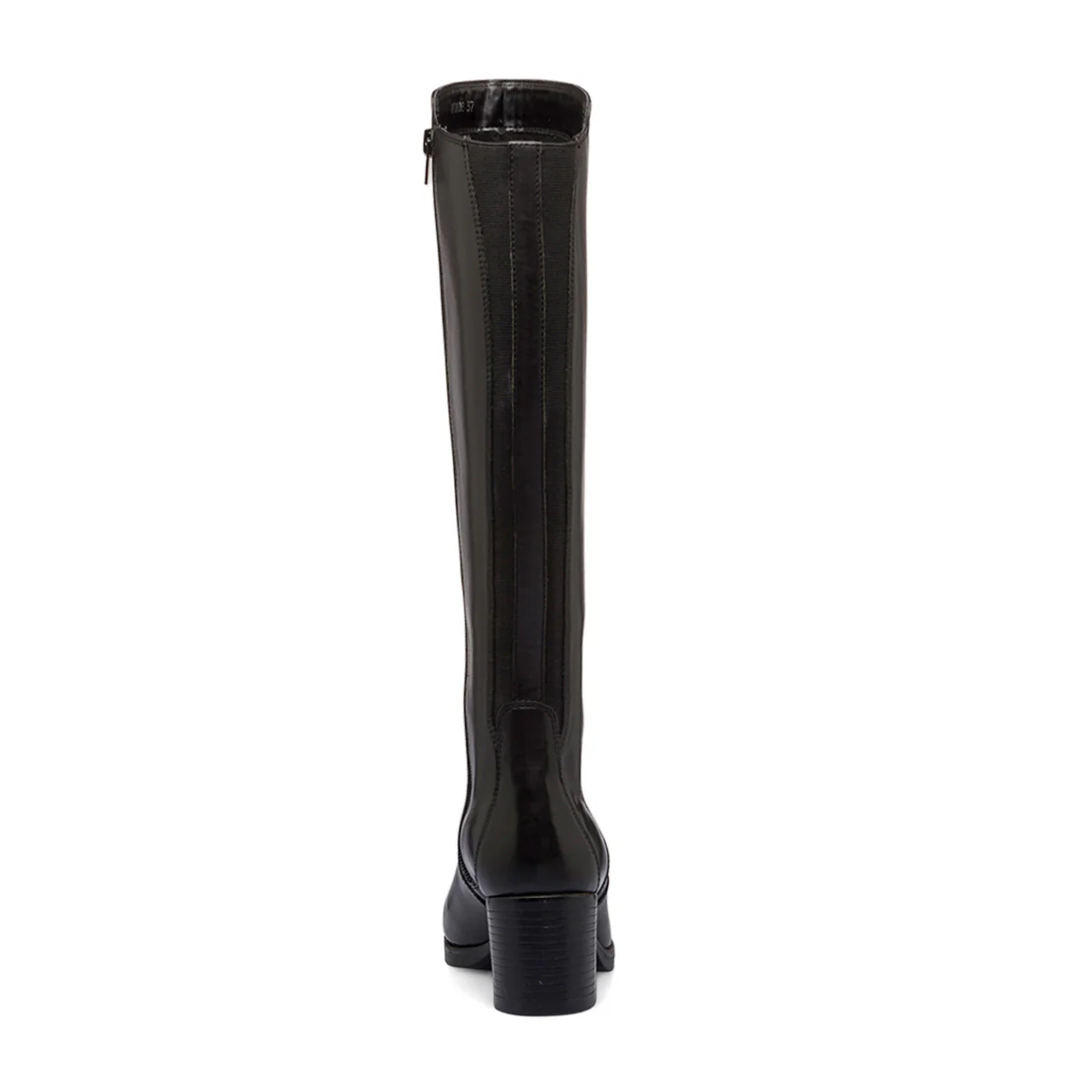 Stivali in pelle neri da donna con tacco 6 cm e zip Primopiano - Image 4