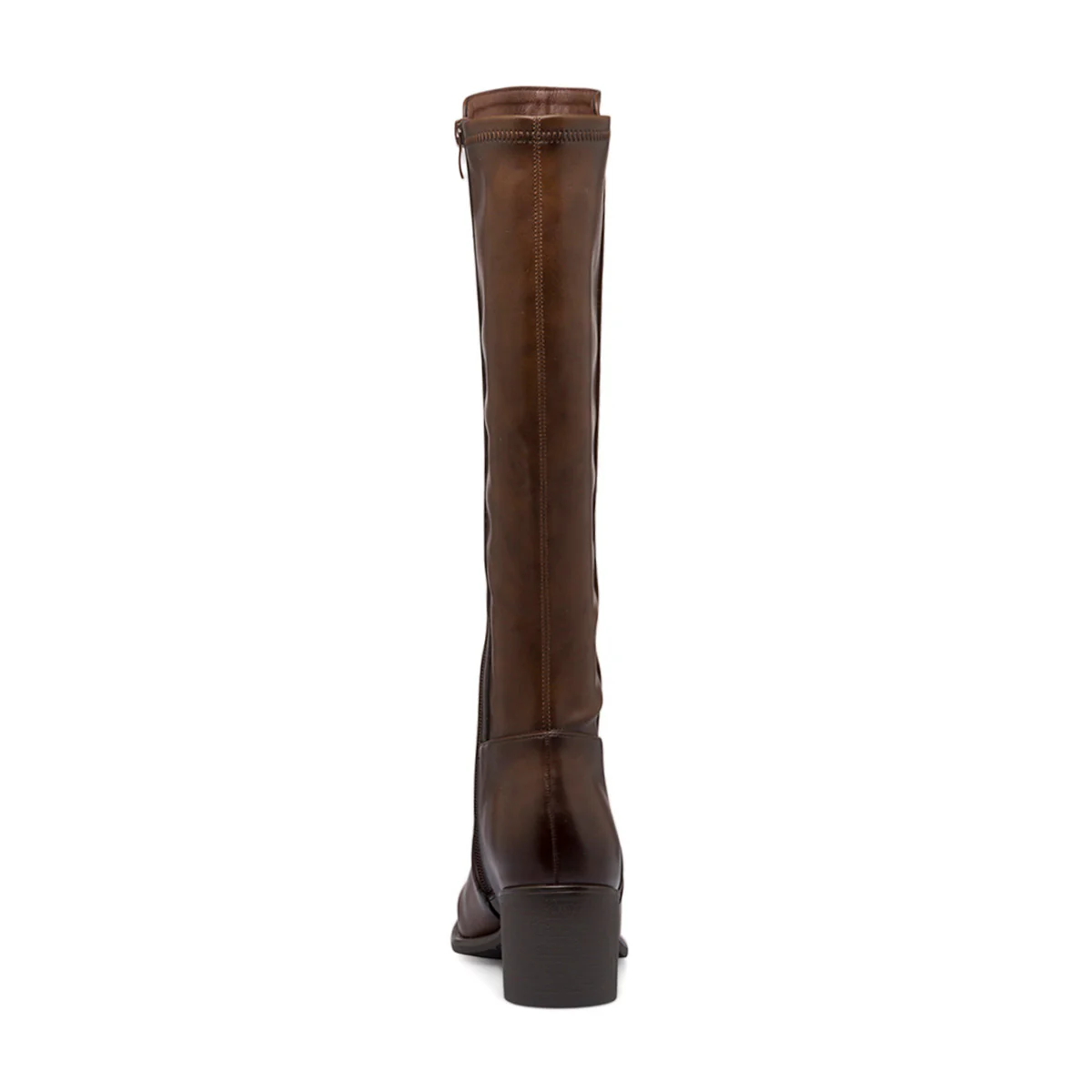 Stivali marroni da donna con tacco 6 cm e zip Piazza di Spagna - Image 4