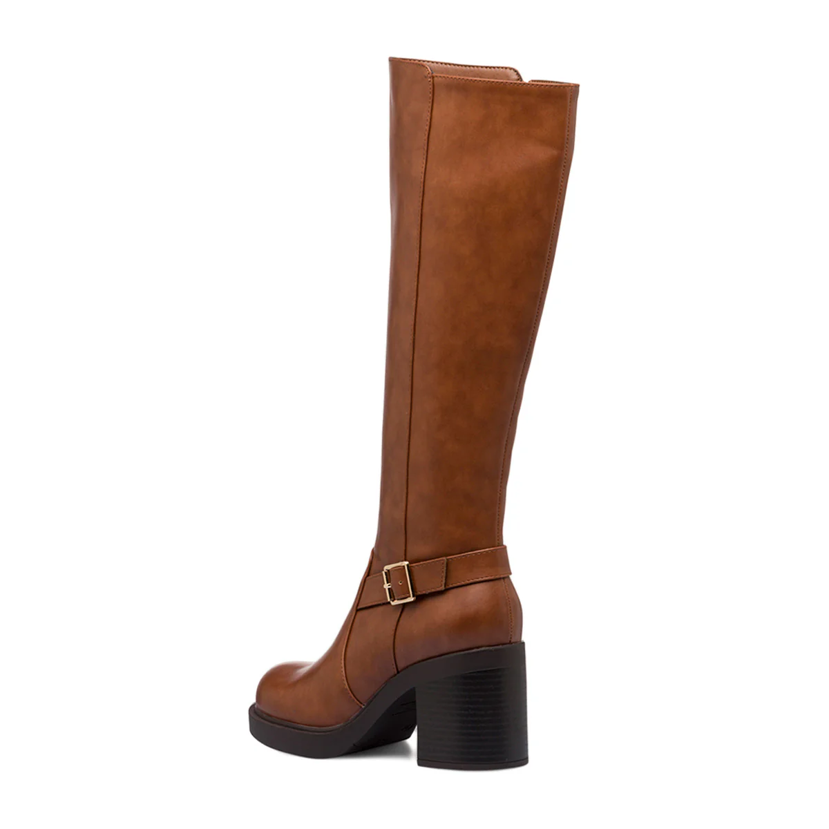 Stivali marroni da donna con tacco 8 cm e cinturino Swish Jeans - Image 3