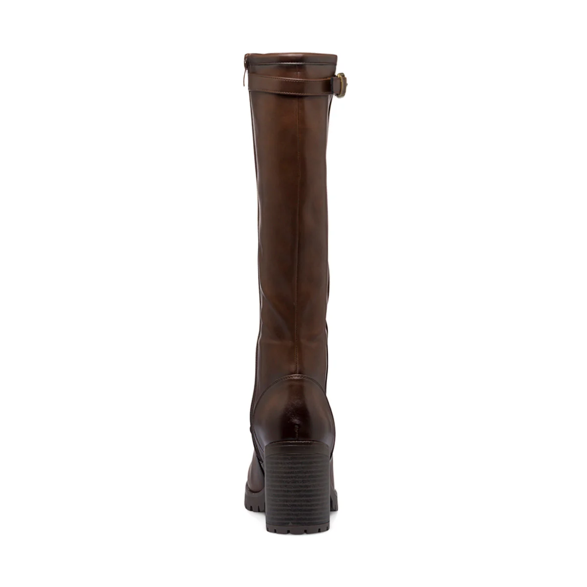 Stivali alti marroni da donna con tacco 9 cm e cinturino Lora Ferres - Image 7