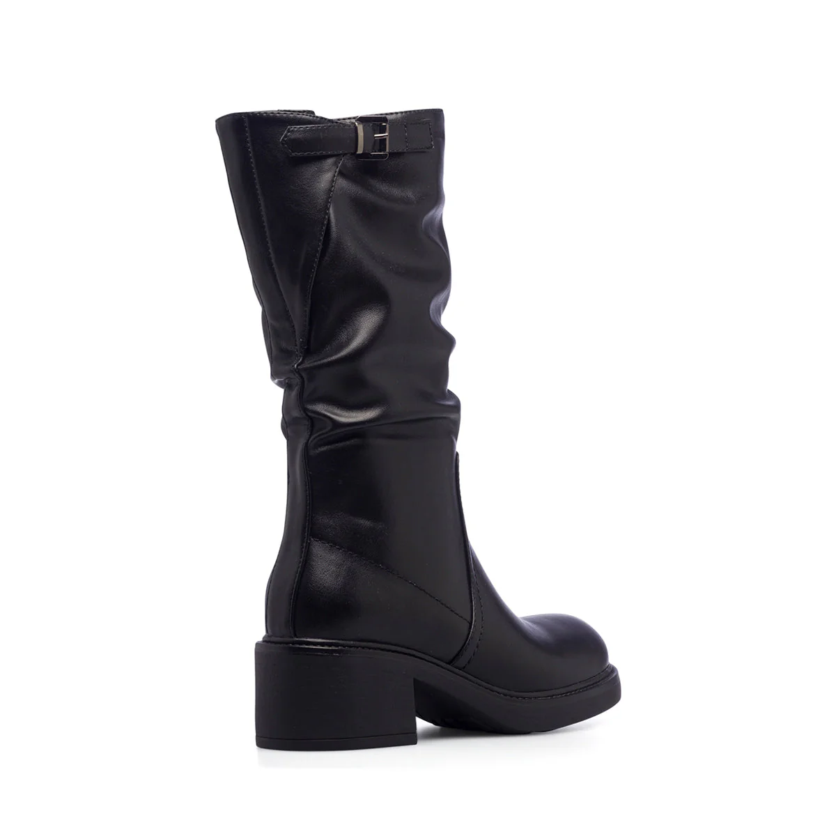 Stivali neri arricciati da donna con tacco 5 cm Lora Ferres - Image 3