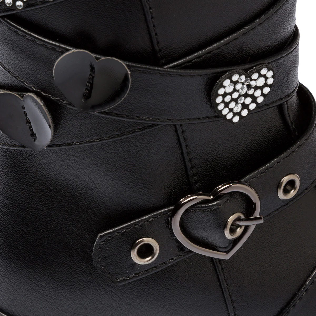 Stivali neri da bambina con cinturini e strass Le scarpe di Alice - Image 7