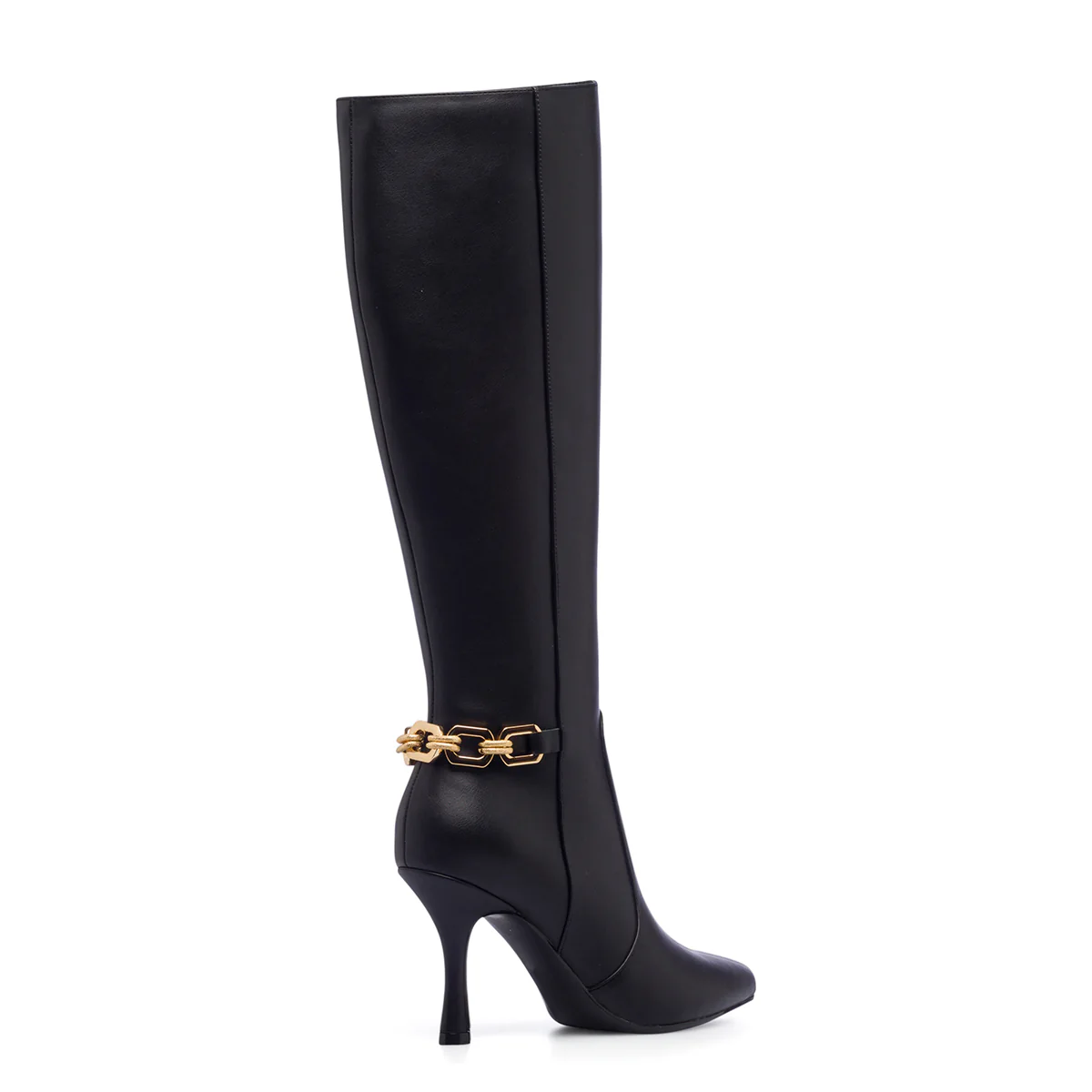Stivali neri da donna con maxi-catena e tacco a stiletto 9 cm Lora Ferres - Image 11