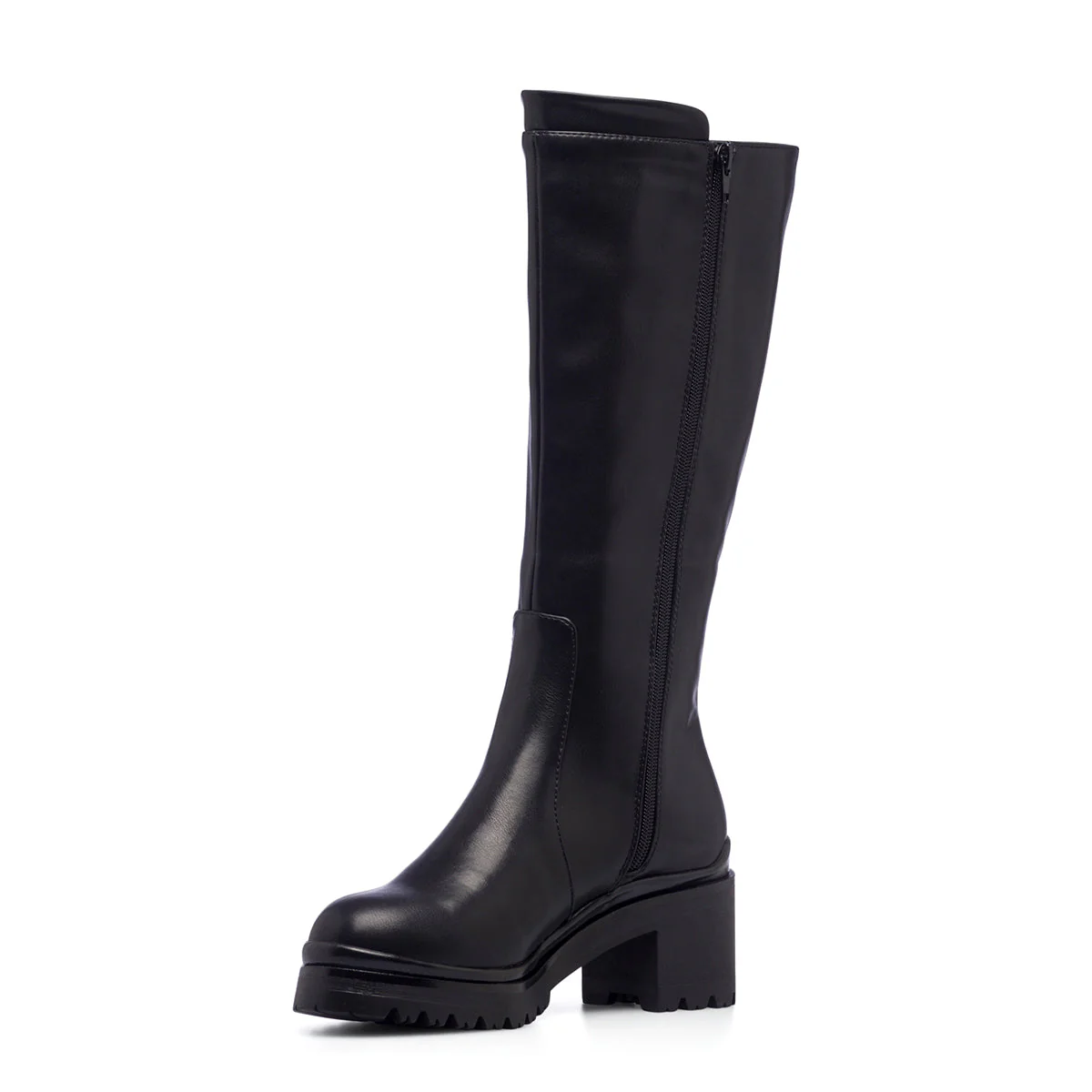 Stivali neri da donna con suola combat e tacco 6 cm Swish Jeans - Image 4