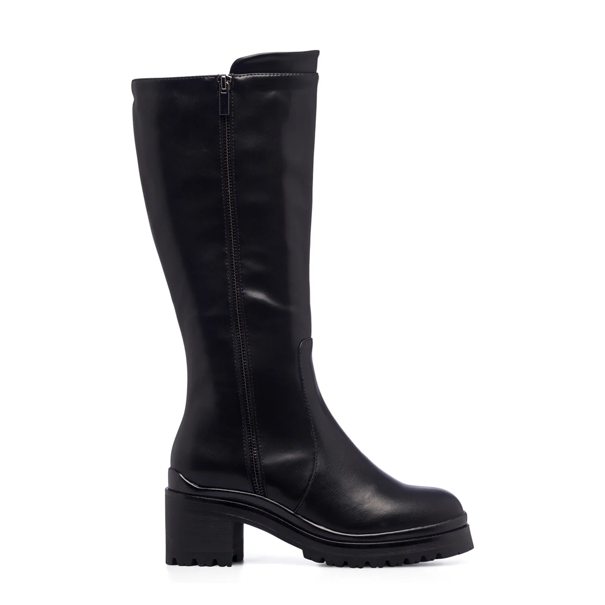 Stivali neri da donna con suola combat e tacco 6 cm Swish Jeans - Image 7