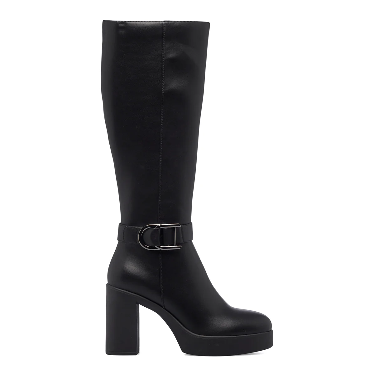Stivali neri da donna con tacco 10 cm e morsetto Swish Jeans