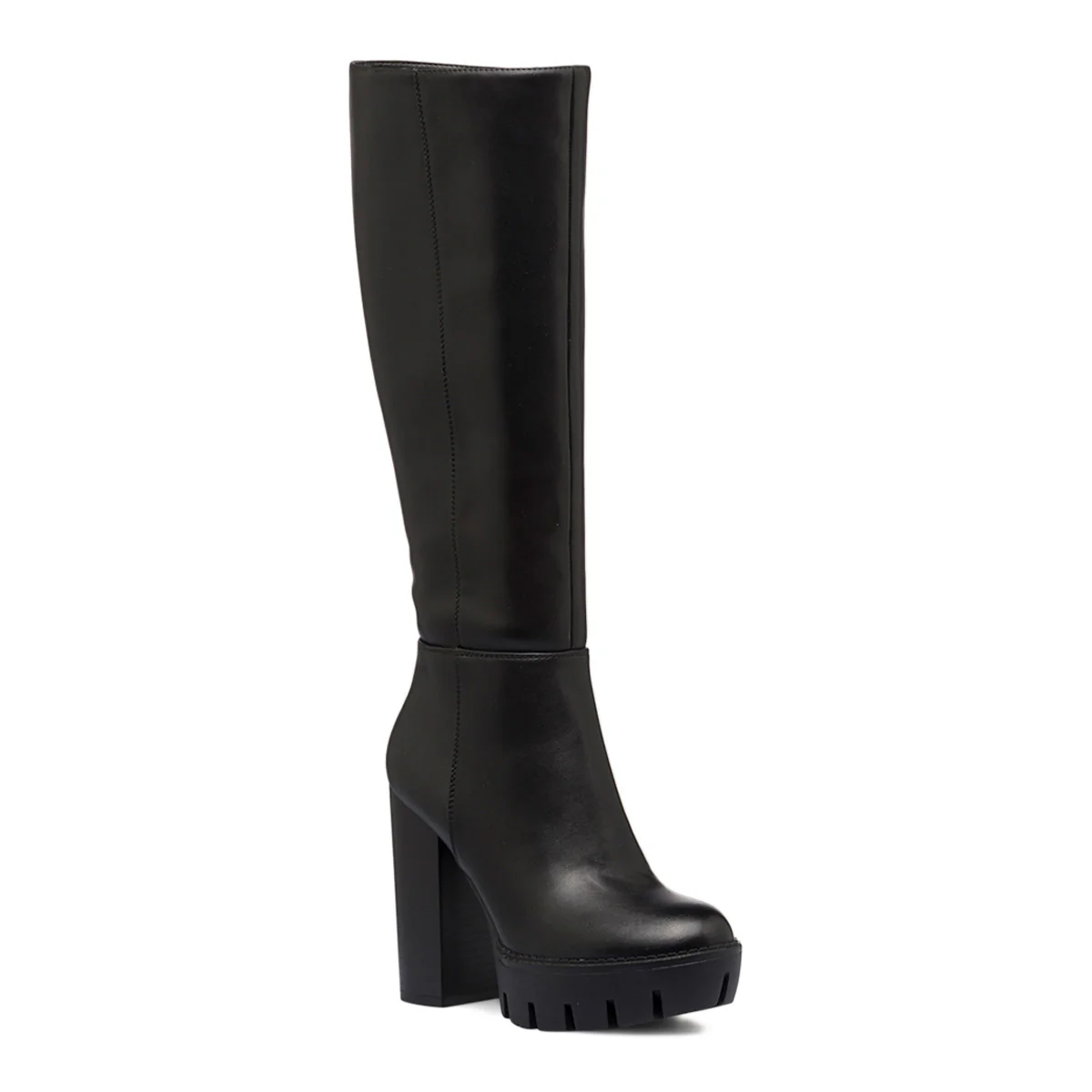 Stivali alti neri da donna con tacco 12 cm e suola chunky Lora Ferres - Image 2