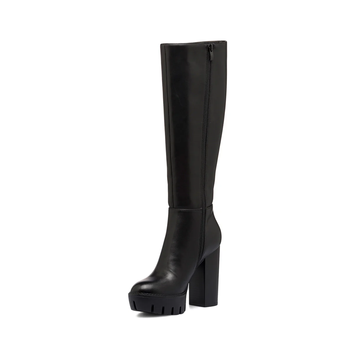 Stivali alti neri da donna con tacco 12 cm e suola chunky Lora Ferres - Image 5