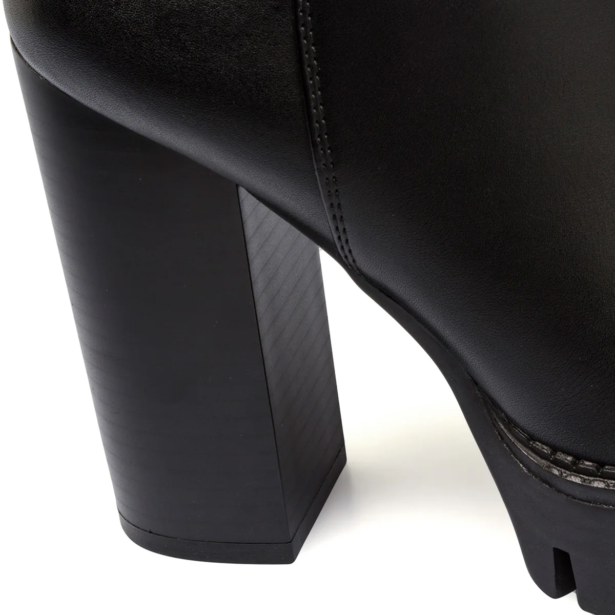 Stivali alti neri da donna con tacco 12 cm e suola chunky Lora Ferres - Image 7