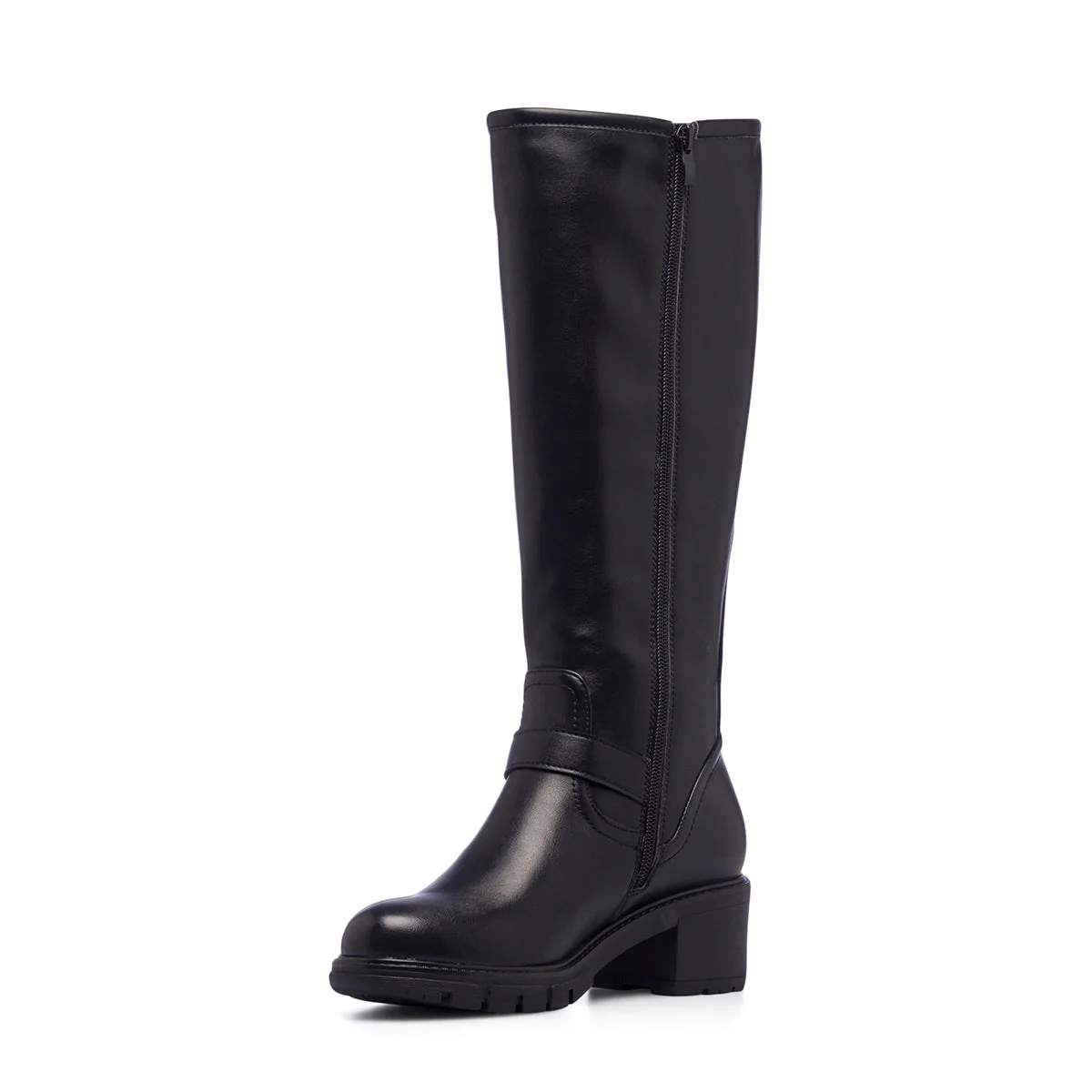 Stivali neri da donna con tacco 5 cm e cinturini Lora Ferres - Image 4