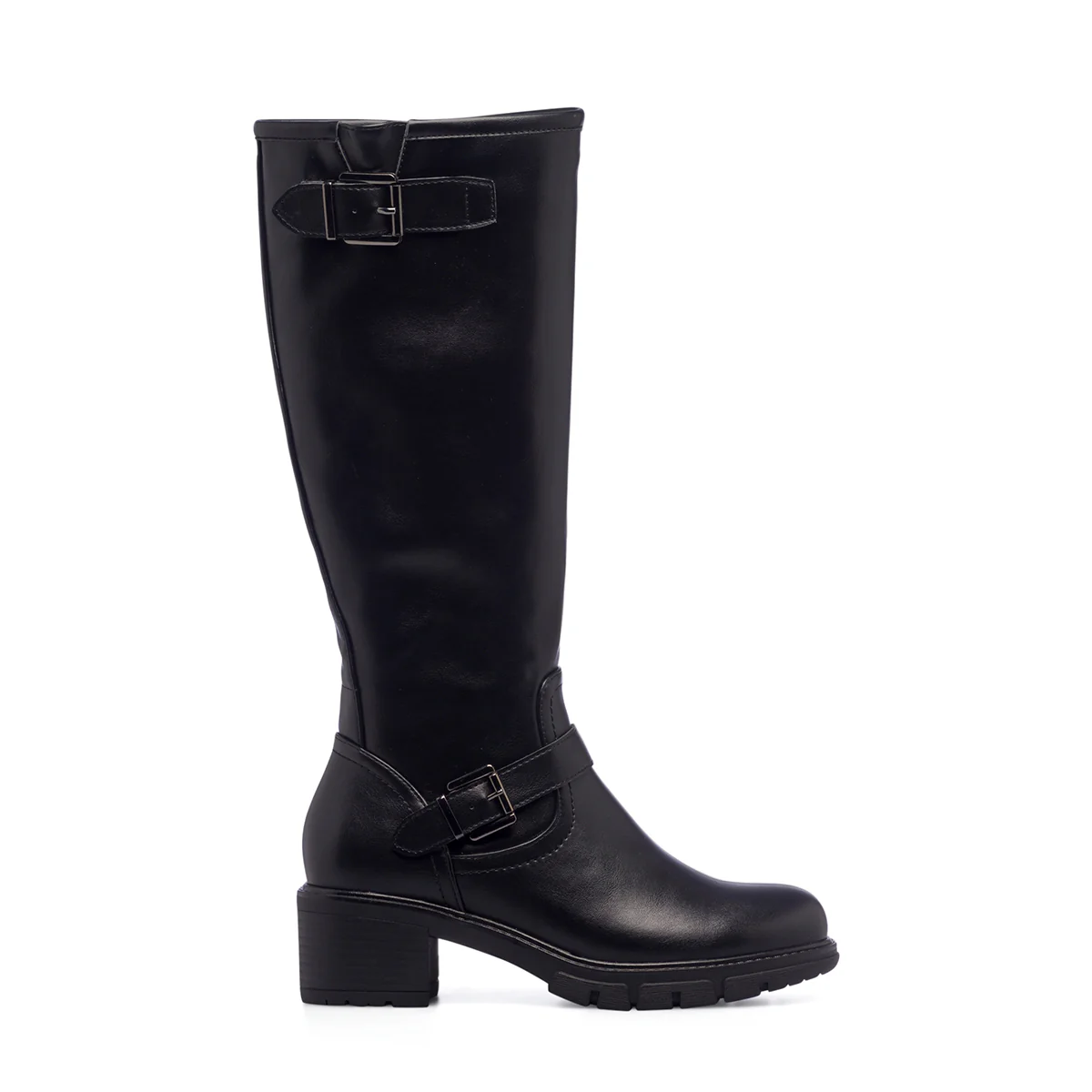 Stivali neri da donna con tacco 5 cm e cinturini Lora Ferres - Image 7