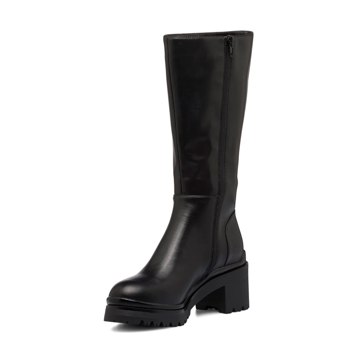 Stivali neri da donna con tacco 6 cm e zip sul lato Swish Jeans - Image 4