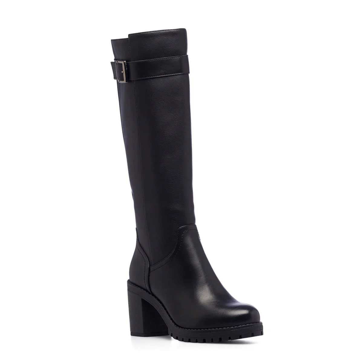 Stivali neri da donna con tacco 7 cm e cinturino Lora Ferres - Image 2